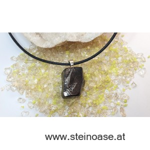 Anhänger Edel-Schungit mit Silberöse